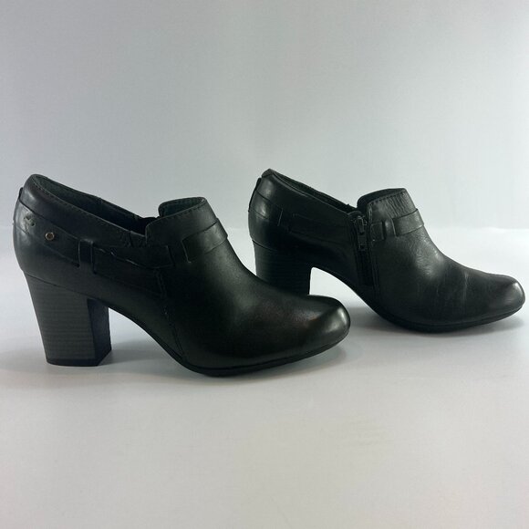 Clarks Bendables Leather Zip Ankle Booties - Picture 6 of 16